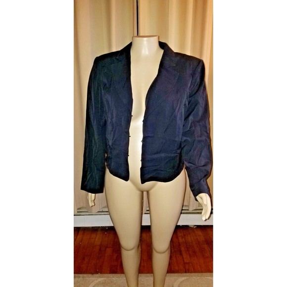Lane Bryant Black Hook and Eye Closure Fitted Career Blazer Size 20 - Picture 2 of 4